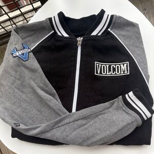 Volcom Black & Gray Varsity Zip Jacket